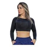 Blusinha Cropped Manga Comprida