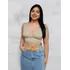 Blusinha Cropped Regata Decote V Lindo Confortavel Elegante