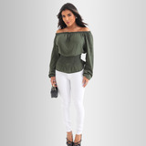 Blusinha Espartilho Ciganinha Feminina