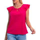 Blusinha Evangélica Crepinho Social Feminina Cores Lisas