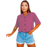Blusinha Feminina Camisa Social