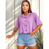 Blusinha Feminina Camisa Social