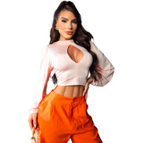 Blusinha Feminina Luxo Manga