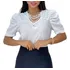 Blusinha Feminina Manga Princesa Renda Guipir Delicada