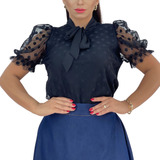 Blusinha Feminina Manga Princesa