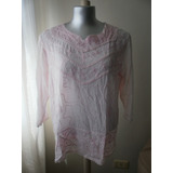 Blusinha Feminina Rosa Bordada