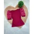 Blusinha Infantil Manga Bufante Em Tule Mini Diva Tendência 