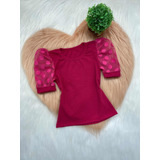 Blusinha Infantil Manga Bufante