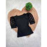 Blusinha Infantil Manga Bufante