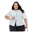 Blusinha Laço Feminina Plus Size Bata Manga Princesa - Julia