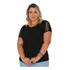 Blusinha Linda Manga Curta Plus Size Feminina Estilo Casual