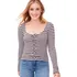 Blusinha Manga Longa Aeropostale Listrada Decote Trançado P