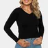 Blusinha Manga Longa Lisa Viscolycra Segunda Pele Básica