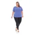 Blusinha Moda Feminina Moda Plus Size Manga Curta Cores G3