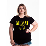 Blusinha Plus Size Banda Nirvana Rock Feminina Show