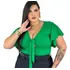 Blusinha Plus Size Feminina Com Manga Curta Básica Xg