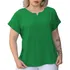 Blusinha Plus Size Manga Curta Soltinha Social Casual Linda