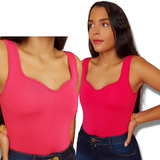Kit De 3 Blusas Femininas Com Bojo Estica No Corpo Atacado