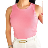 Blusinha Regata Canelada Nadador