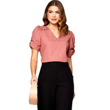 Blusinha Socia Feminino Linho