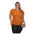 Blusinha Suede Feminino Moda Plus Size Manga Babadinho Cores