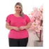 Blusinha Suede Feminino Moda Plus Size Manga Babadinho Cores
