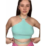 Blusinha Tricot Trabalhado Feminina