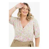 Blusinha Viscose Estampada Plus