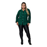 Blusinha Xadrez Manga Longa
