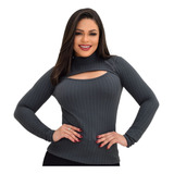 Blusinhas Femininas Manga Longa