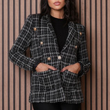 Blzer De Tweed Feminino