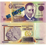 Bn8148 Uruguai Uruguay 1989 Mil Nuevos Pesos Remainder