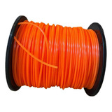 Bobina Fio Nylon Roçadeira 2.40mm Redondo 2,25kg Aprox 438m. Cor Laranja-escuro