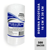 Bobina Saco Plastico Picotada 16x30 Rolo C 500 Sacos
