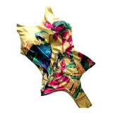 Body Amarelo Estampa Arara