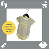 Body Baby Amarelo Verano Demillus 270114 Tamanho Único