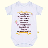 Body Bebê Personalizado Querem Ser Meus Padrinhos N2360