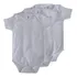 Body Bebê   Suedine  kit C 3    Liso   Manga Curta   Branco