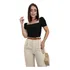Body Blusa Blusinha Manga Princesa Decote Canoa Suplex 2020