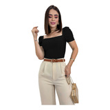 Body Blusa Blusinha Manga