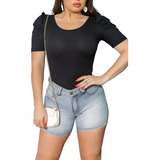 Body Blusa Feminina Canelado