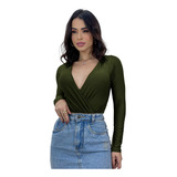 Body Blusa Feminina Manga