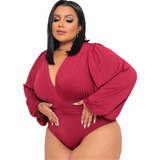 Body Blusa Feminino Plus