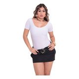 Body Blusa Manga Curta