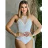 Body Blusa Pedraria Social  Bordado Com Perolas Elegante