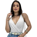 Body Blusa Social Decotada