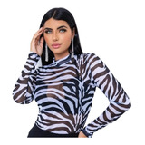 Body Blusa Tule Manga