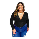 Body Blusinha Feminina Plus