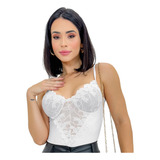 Body Blusinha Regata Renda