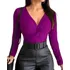 Body Bori Blusa Blusinha Feminina Frente Trancada Manga Long